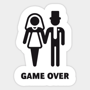 Game Over (Stag Party / Hen Night / Black) Sticker